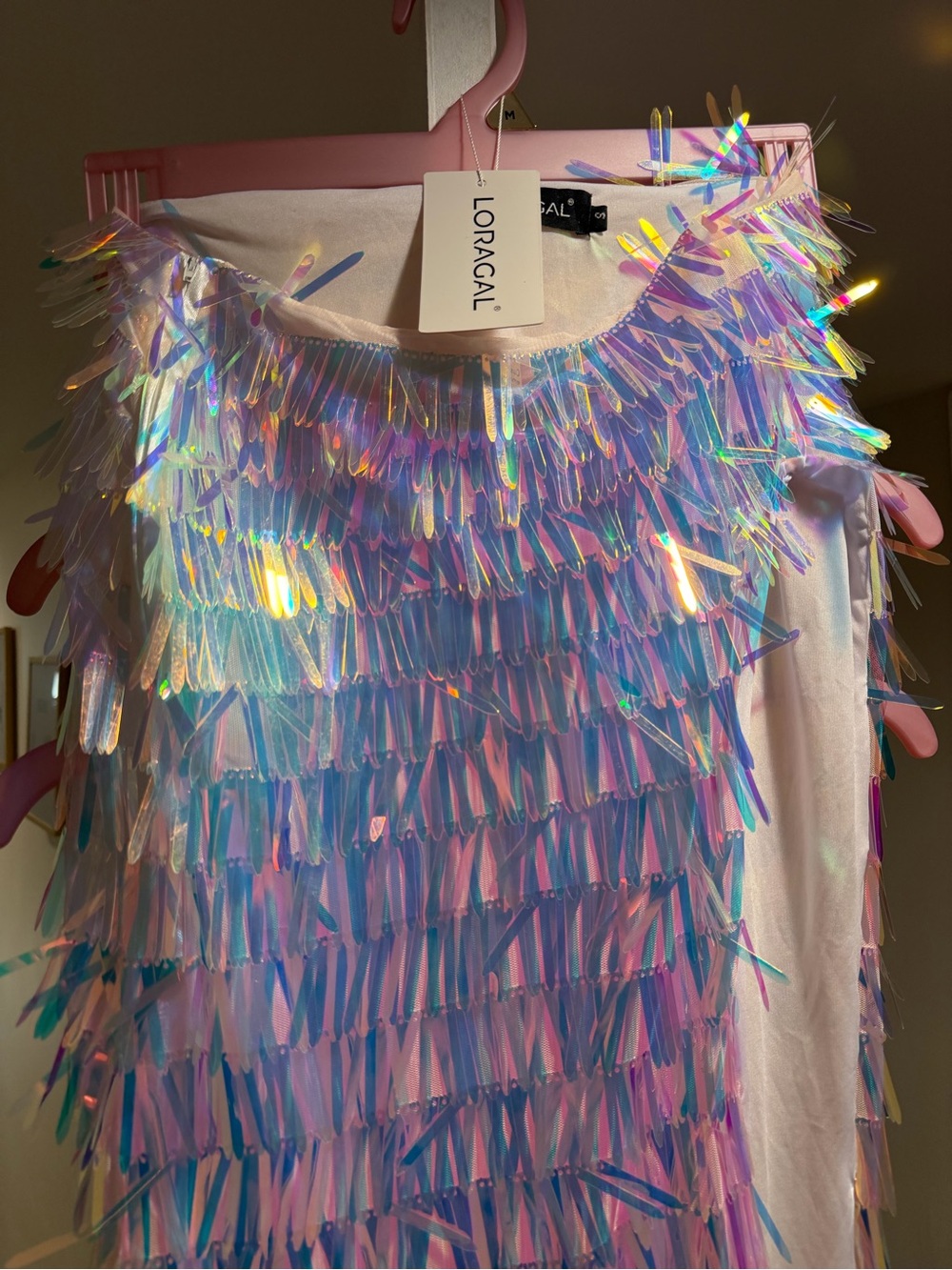 Loragal Iridescent Fringe Dress/Skirt